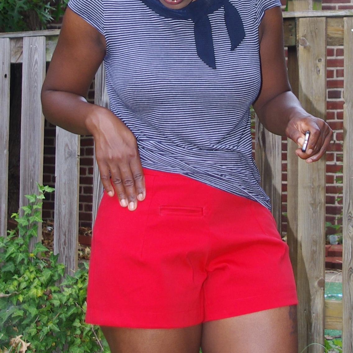 Preppy Red Poplin Shorts (and a dash of #fail)